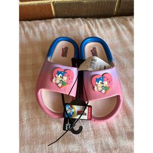 NEW Kids Youth Sonic The Hedge Hog Slides Flip Flops